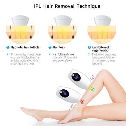 600,000 Flashes IPL Laser Smart Hair Removal Device – Painless, Permanent At-Home Epilator