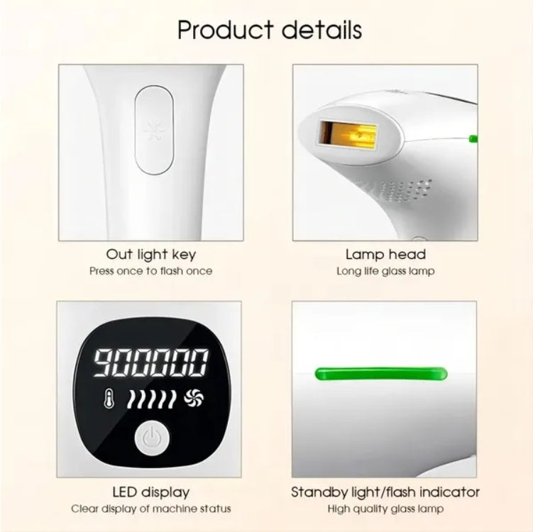 Professional Laser Epilator – IPL Hair Removal for Body, Bikini, and Legs -90000 flashes