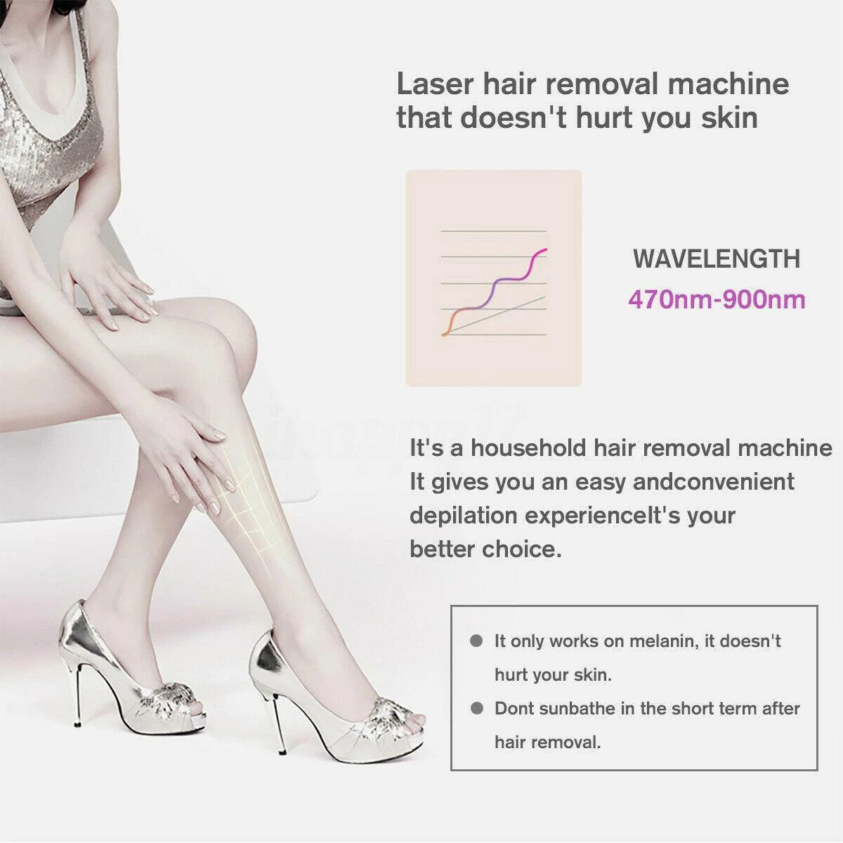 IPL Laser Hair Removal Device – 999,999 Flashes, Permanent, Painless