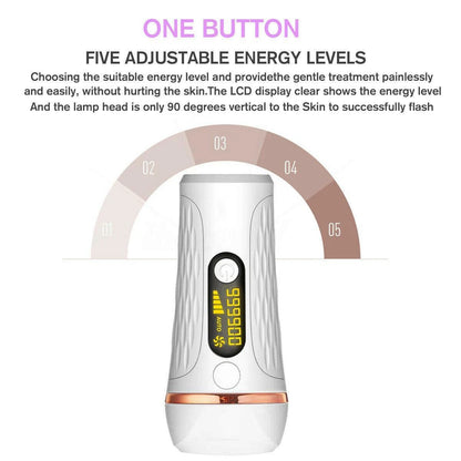 IPL Laser Hair Removal Device – 999,999 Flashes, Permanent, Painless